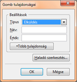 Gomb tulajdonságainak megadása